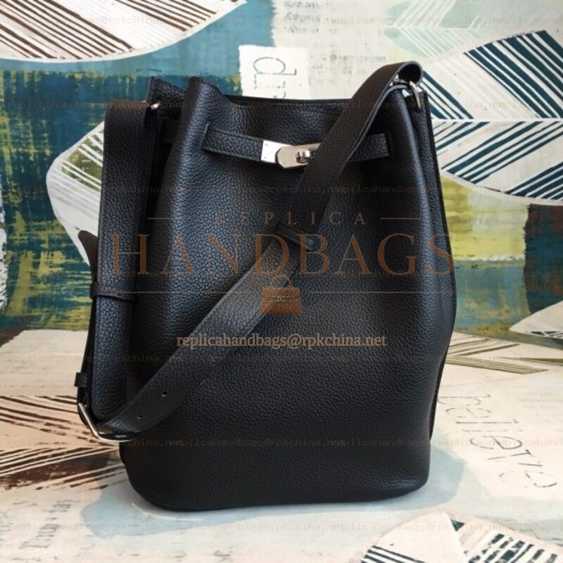 Replica Hermes Black So Kelly 22 Bag