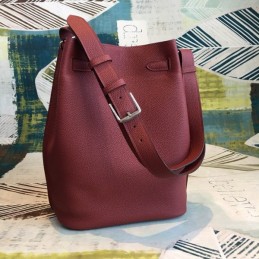 Replica Hermes Burgundy So Kelly 22 Smooth Leather Bag
