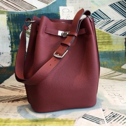 Replica Hermes Burgundy So Kelly 22 Smooth Leather Bag