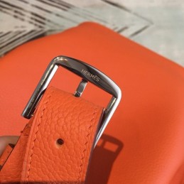 Replica Hermes Orange So Kelly 22 Textured Leather Bag