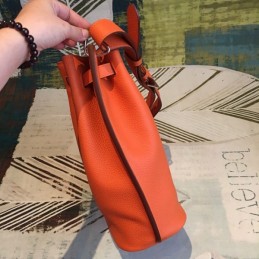 Replica Hermes Orange So Kelly 22 Textured Leather Bag