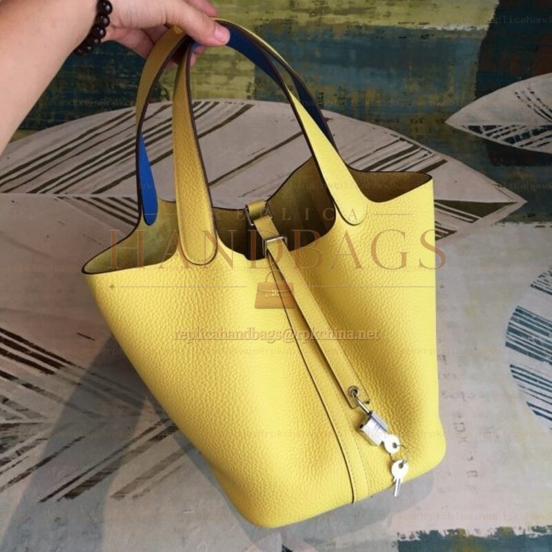 Replica Hermes Yellow Tan Picotin Lock 22 Bag