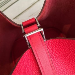 Replica Hermes Red Picotin Lock 22 Smooth Leather Bag