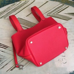 Replica Hermes Red Picotin Lock 22 Smooth Leather Bag