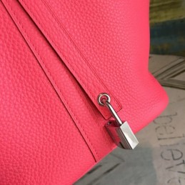 Replica Hermes Red Picotin Lock 22 Textured Leather Bag
