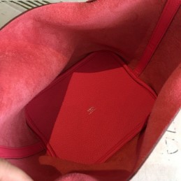 Replica Hermes Red Picotin Lock 22 Textured Leather Bag