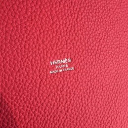 Replica Hermes Red Picotin Lock 22 Textured Leather Bag
