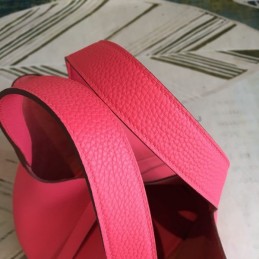 Replica Hermes Red Picotin Lock 22 Textured Leather Bag