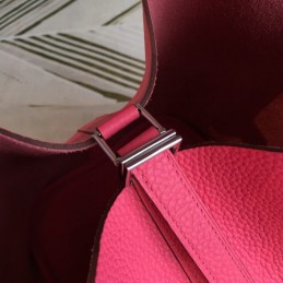 Replica Hermes Red Picotin Lock 22 Textured Leather Bag