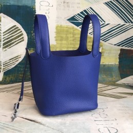 Replica Hermes Cobalt Blue Picotin Lock 22 Smooth Leather Bag