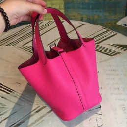 Replica Hermes Red Picotin Lock 22 Gold Hardware Bag