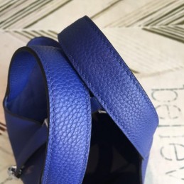 Replica Hermes Blue Picotin Lock 22 Textured Leather Bag