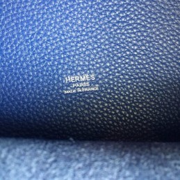 Replica Hermes Blue Picotin Lock 22 Textured Leather Bag