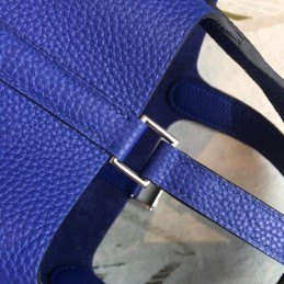 Replica Hermes Blue Picotin Lock 22 Textured Leather Bag