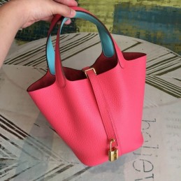 Replica Hermes Red Picotin Lock 22 Palladium Hardware Bag