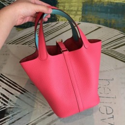 Replica Hermes Red Picotin Lock 22 Palladium Hardware Bag