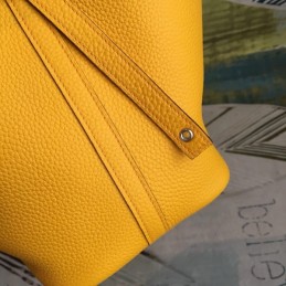 Replica Hermes Yellow Picotin Lock 22 Smooth Leather Bag