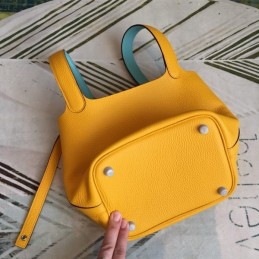 Replica Hermes Yellow Picotin Lock 22 Smooth Leather Bag