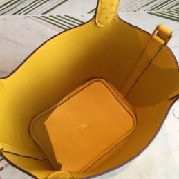 Replica Hermes Yellow Ostrich Leather Picotin Lock 22 Gold Hardware Bag