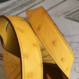 Replica Hermes Yellow Ostrich Leather Picotin Lock 22 Gold Hardware Bag