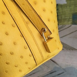 Replica Hermes Yellow Ostrich Leather Picotin Lock 22 Gold Hardware Bag