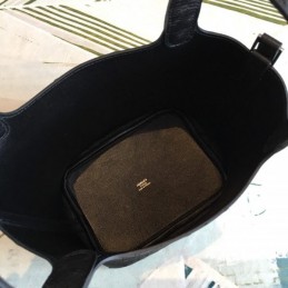Replica Hermes Black Ostrich Leather Picotin Lock 22 Bag