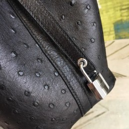 Replica Hermes Black Ostrich Leather Picotin Lock 22 Bag