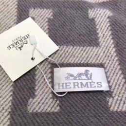 Replica Hermes Gray Avalon H Wool Cashmere Blanket