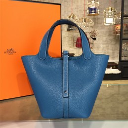 Replica Hermes Blue Picotin Lock 13 Bag