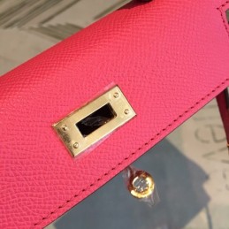 Replica Hermes Pink Kelly Mini 20 Shoulder Strap Bag