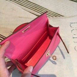 Replica Hermes Pink Kelly Mini 20 Shoulder Strap Bag
