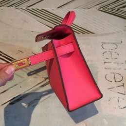 Replica Hermes Pink Kelly Mini 20 Shoulder Strap Bag