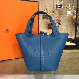 Replica Hermes Blue Picotin Lock 13 Bag