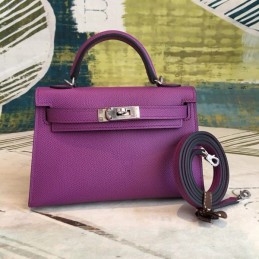Replica Hermes Purple Kelly Mini 20 Bag