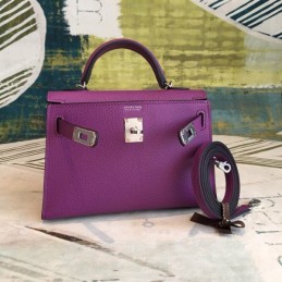 Replica Hermes Purple Kelly Mini 20 Bag