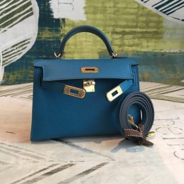 Replica Hermes Blue Green Kelly Mini 20 Bag