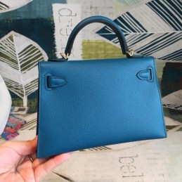 Replica Hermes Blue Green Kelly Mini 20 Bag