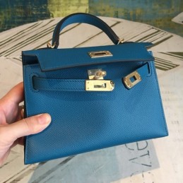 Replica Hermes Blue Green Kelly Mini 20 Bag