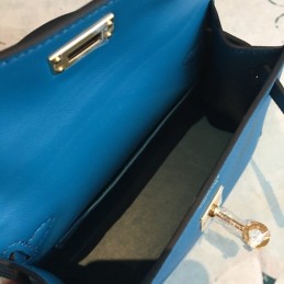Replica Hermes Blue Green Kelly Mini 20 Bag