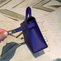 Replica Hermes Blue Kelly Mini 20 Smooth Leather Bag