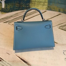 Replica Hermes Light Blue Kelly Mini 20 Bag