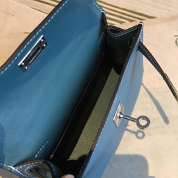 Replica Hermes Light Blue Kelly Mini 20 Bag