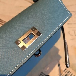 Replica Hermes Light Blue Kelly Mini 20 Bag