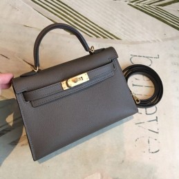 Replica Hermes Black Green Kelly Mini 20 Bag