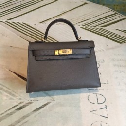 Replica Hermes Black Green Kelly Mini 20 Bag