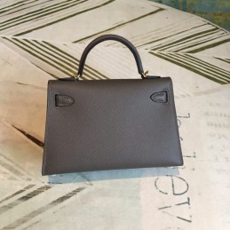 Replica Hermes Black Green Kelly Mini 20 Bag