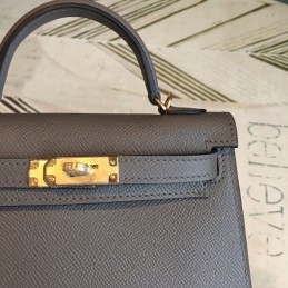 Replica Hermes Black Green Kelly Mini 20 Bag