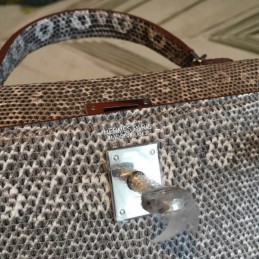 Replica Hermes Gray White Print Kelly Mini 20 Bag