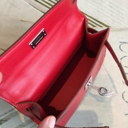 Replica Hermes Red Kelly Mini 20 Gold Hardware Bag