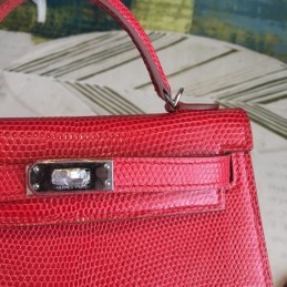 Replica Hermes Red Kelly Mini 20 Gold Hardware Bag
